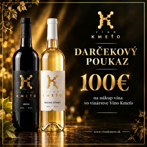 Darčekový poukaz na nákup vína v hodnote 100€
