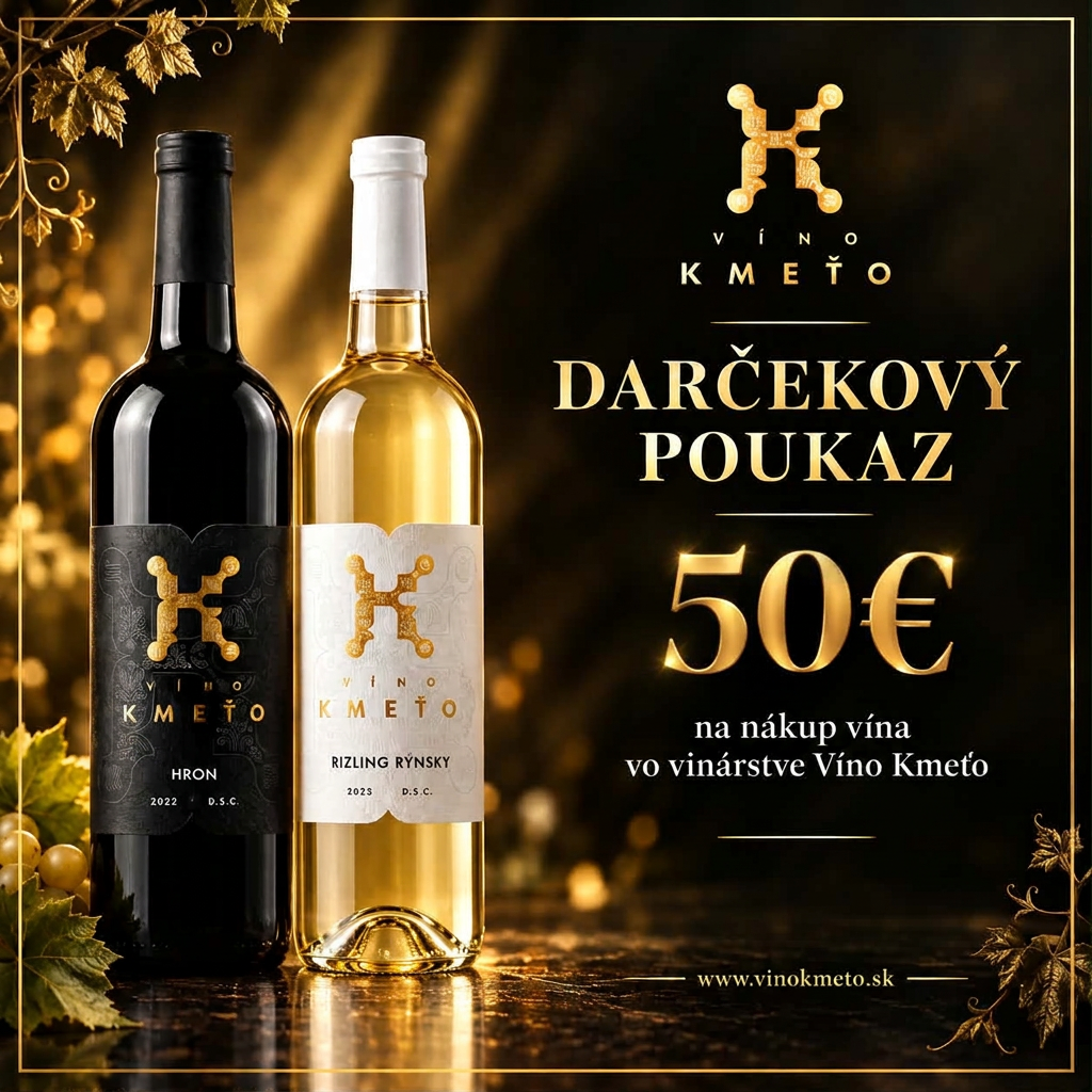 Darčekový poukaz na nákup vína v hodnote 50€